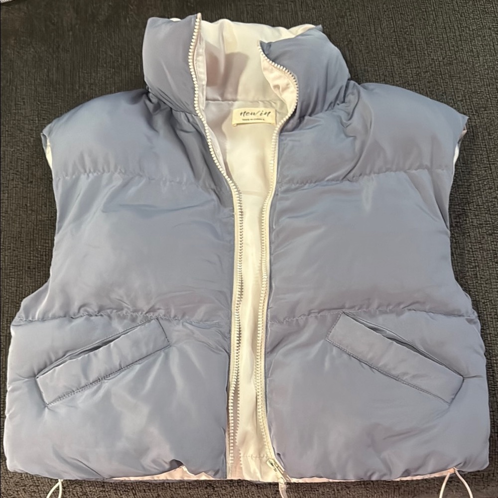 Women's Light Blue Puffer Vest